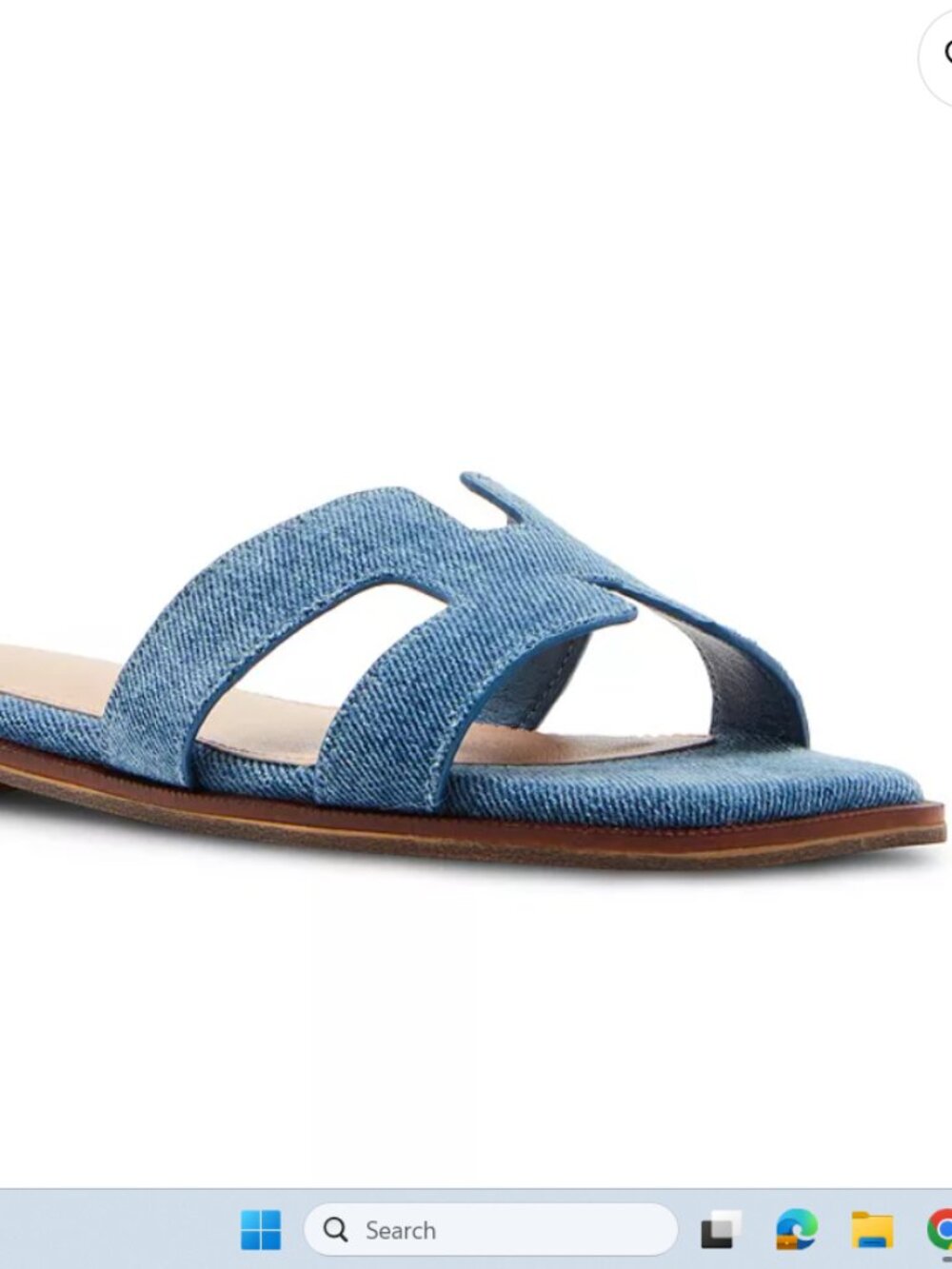 Madden Girl Hailey denim sandal, blue, size 8